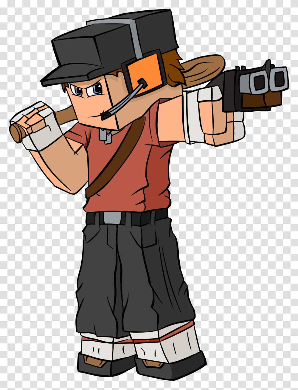Minecraft Tf2 Skin Scout, Person, Human, Apparel Transparent Png