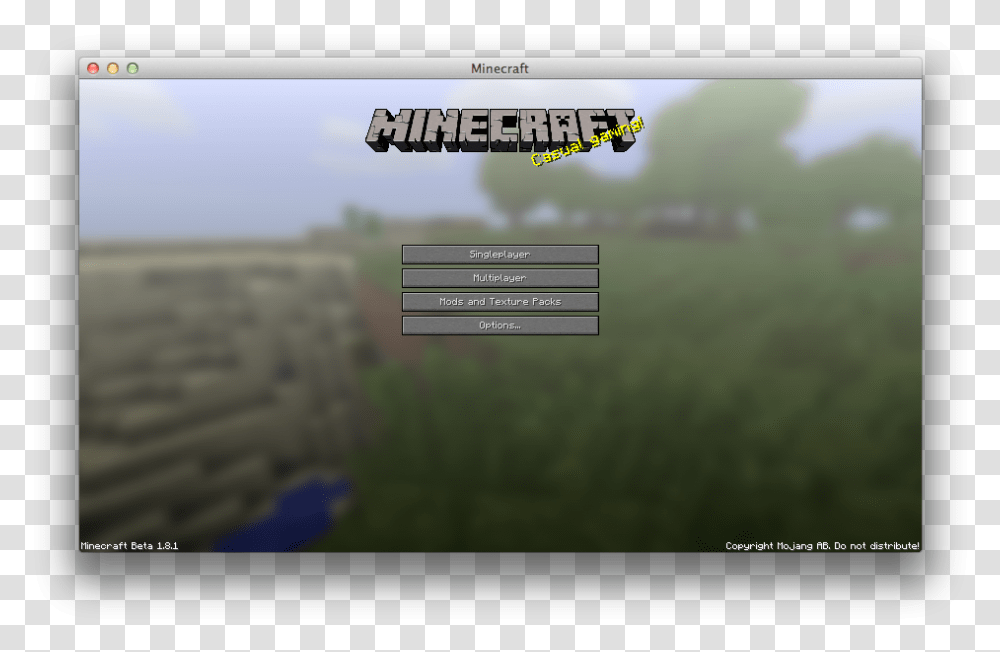 Minecraft Title Screen Blur Transparent Png