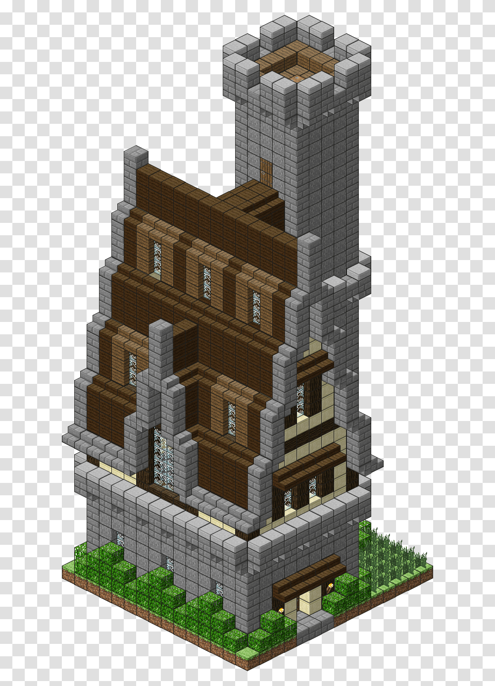 Minecraft Treasury, Building, Architecture, Tower, Brick Transparent Png