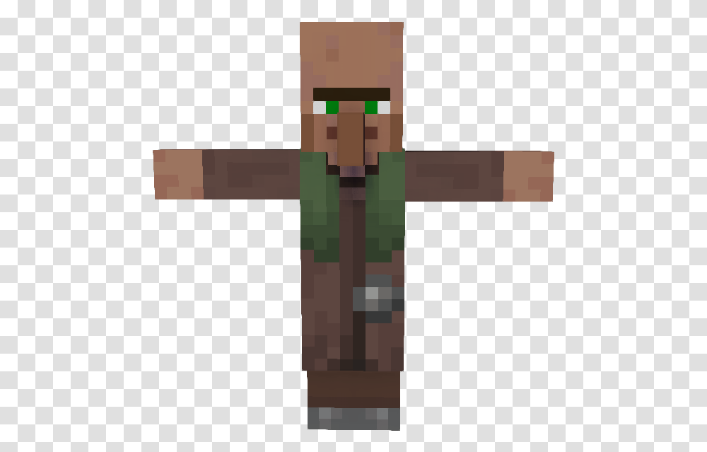 Minecraft Villager T Pose, Cross, Crucifix, Architecture Transparent Png