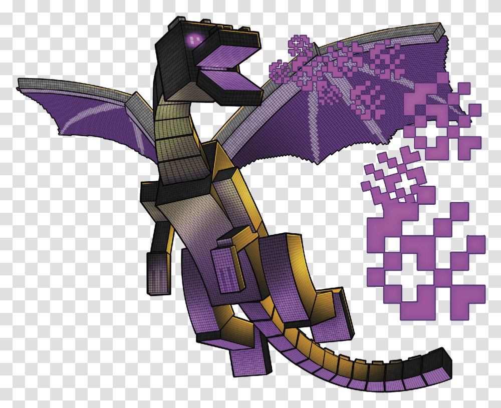Minecraft Wallpaper Ender Dragon, Purple Transparent Png
