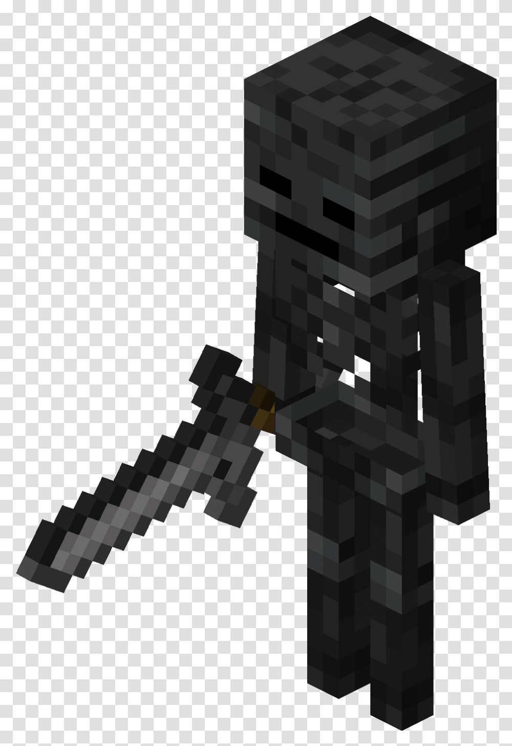 Minecraft Wither Skeleton, Cross, Key, Silhouette Transparent Png