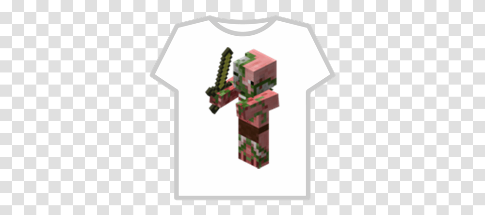 Minecraft Zombie Pigman Background Roblox Minecraft Zombie Pigman For Colouring, Clothing, Apparel, T-Shirt, Sleeve Transparent Png