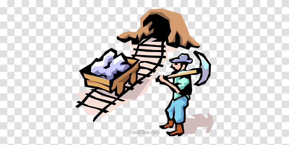 Miner Royalty Free Vector Clip Art Illustration, Person, Human, Boat, Vehicle Transparent Png