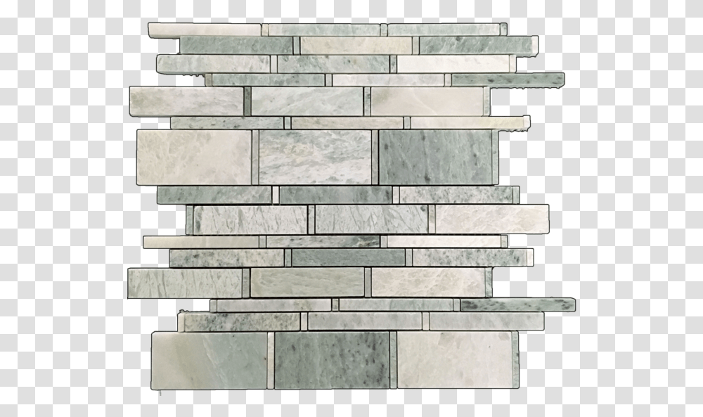 Ming Green Multi Width Mosaic Polished Brickwork, Wall, Slate, Staircase, Tile Transparent Png