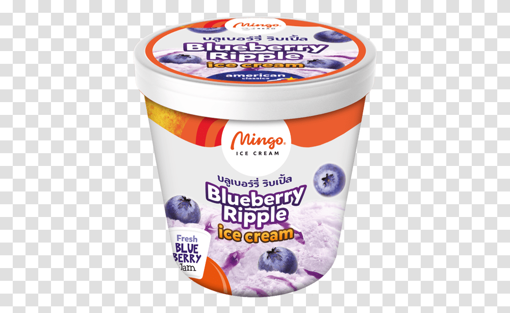 Mingo Ice Cream Pint Blueberry Ripple Tutti Frutti Ice Cream Pint, Dessert, Food, Yogurt, Creme Transparent Png
