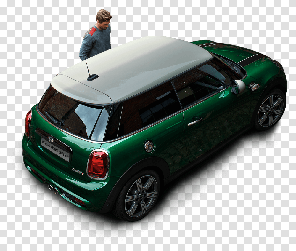 Mini 60 Years Edition, Car, Vehicle, Transportation, Person Transparent Png