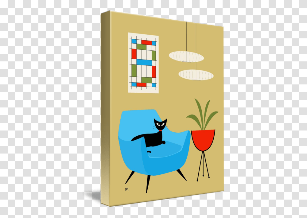 Mini Abstract Turquoise Chair, Furniture, Cat, Pet, Mammal Transparent Png