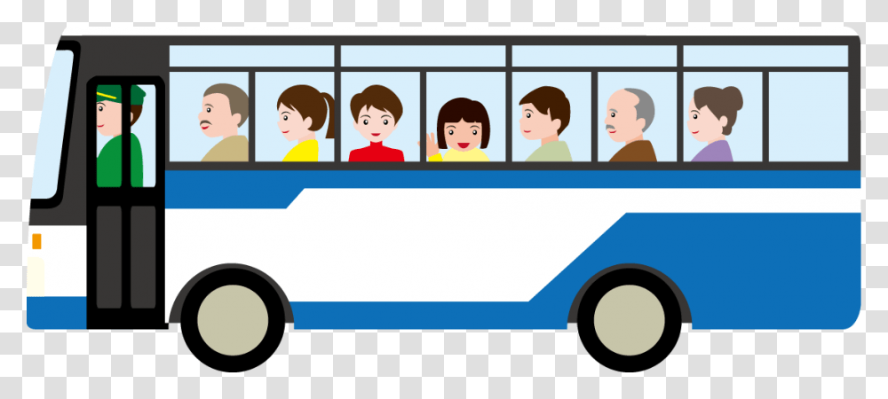 Mini Bus Clipart Black And White, Person, Human, Vehicle, Transportation Transparent Png