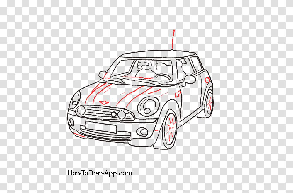 Mini Cooper Clipart Animated Car Drawing Of Mini Cooper Mini Cooper Coloring Pages, Bumper, Vehicle, Transportation, Sedan Transparent Png