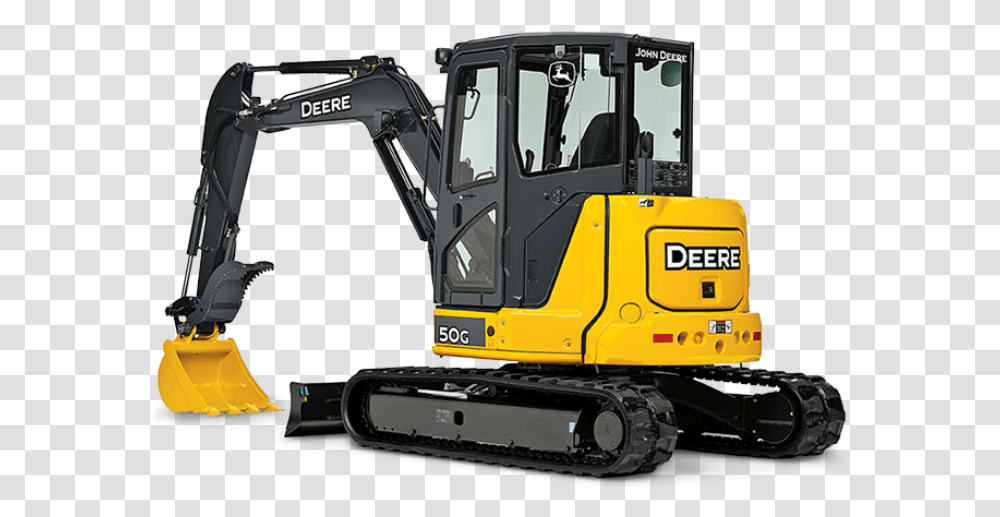 Mini Excavator John Deere Excavators, Tractor, Vehicle, Transportation, Bulldozer Transparent Png