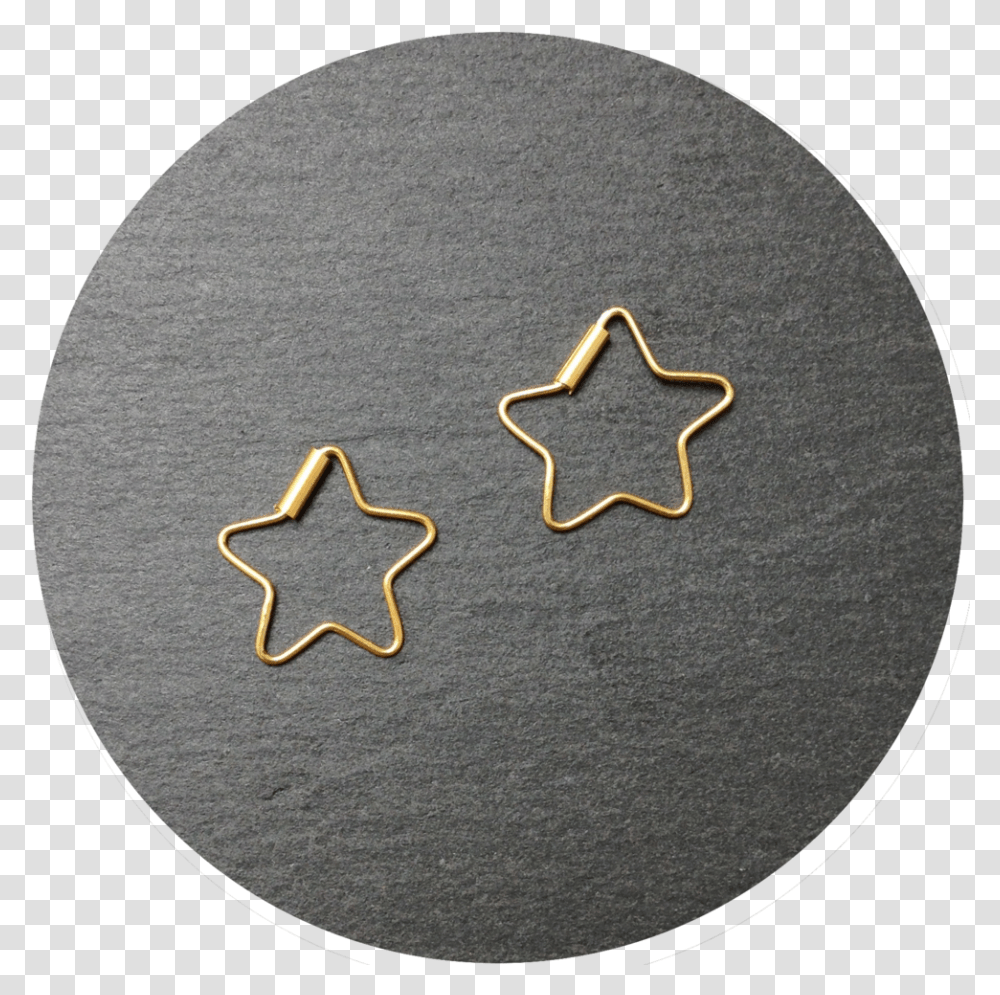 Mini Gold Star Earrings Circle Of Dots Glitter, Symbol, Star Symbol, Rug, Recycling Symbol Transparent Png