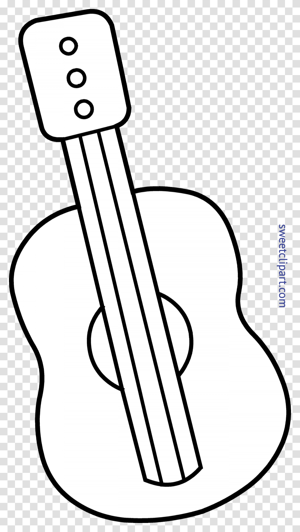 Mini Guitar Lineart Clip Art, Leisure Activities, Musical Instrument, Mixer, Appliance Transparent Png