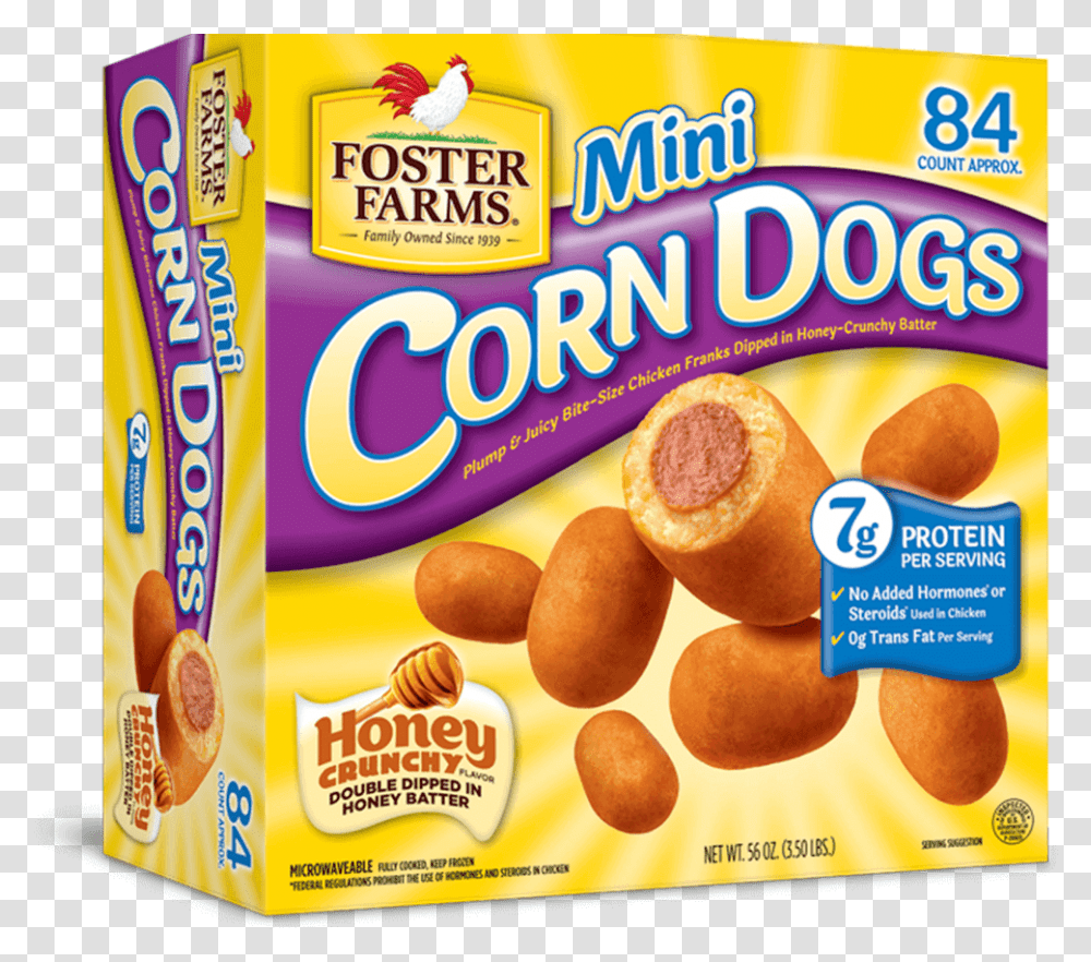 Mini Honey Crunchy Corn Dogs 84 Ct Foster Farms Corn Dogs, Plant, Snack, Food, Vegetable Transparent Png