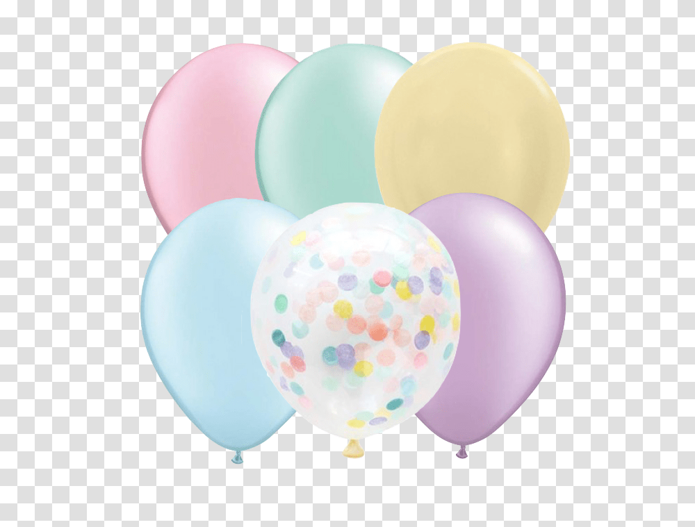 Mini Pastel Pearl Confetti Balloons, Paper Transparent Png