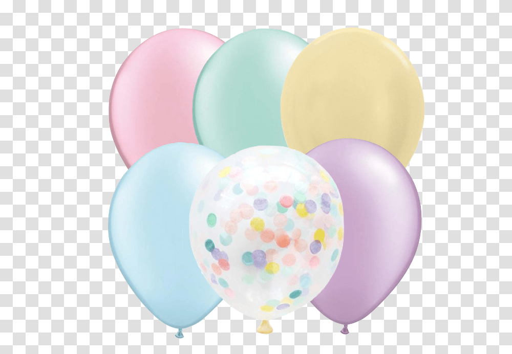 Mini Pastel Pearl & Confetti Balloons 10 Pack Lovely Occasions Background Pastel Balloons, Paper Transparent Png
