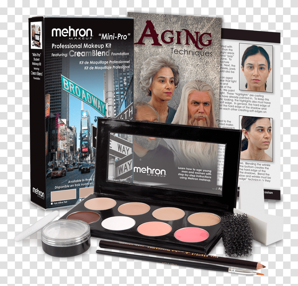 Mini Pro Professional Makeup Kit Mehron Mini Pro Makeup Kit, Person, Human, Cosmetics, Face Makeup Transparent Png