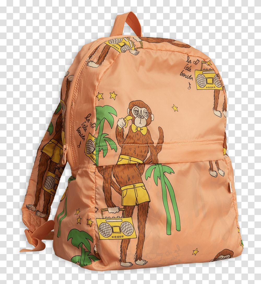 Mini Rodini Monkey Backpack, Bag, Apparel, Sack Transparent Png
