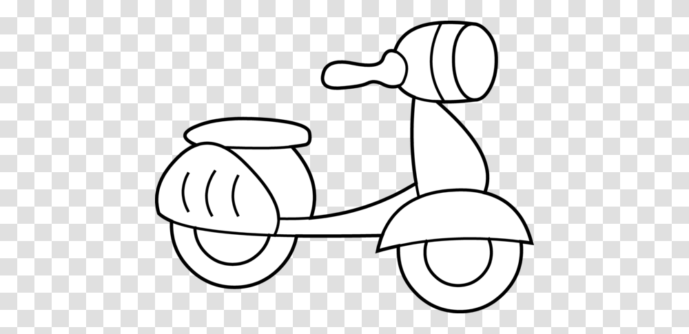 Mini Scooter Coloring, Vehicle, Transportation, Tricycle Transparent Png