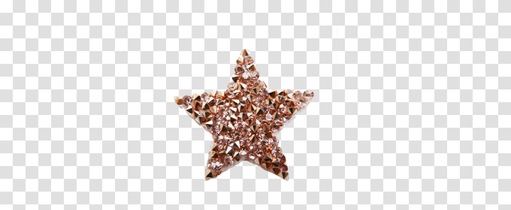 Mini Star Rock Crystal Rose Gold Star, Leaf, Plant, Star Symbol, Light Transparent Png