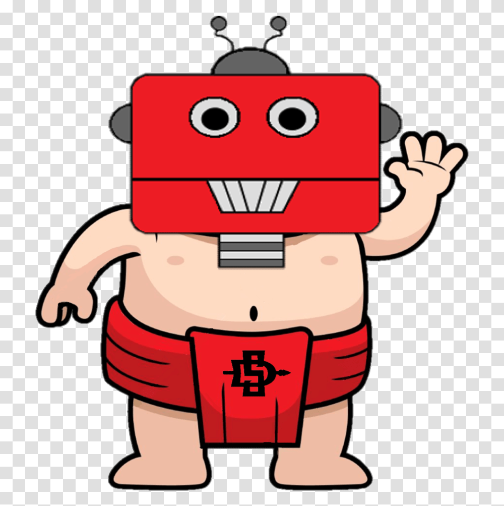 Mini Sumo Robot Competitor Sumo Wrestler Cartoon, Toy Transparent Png
