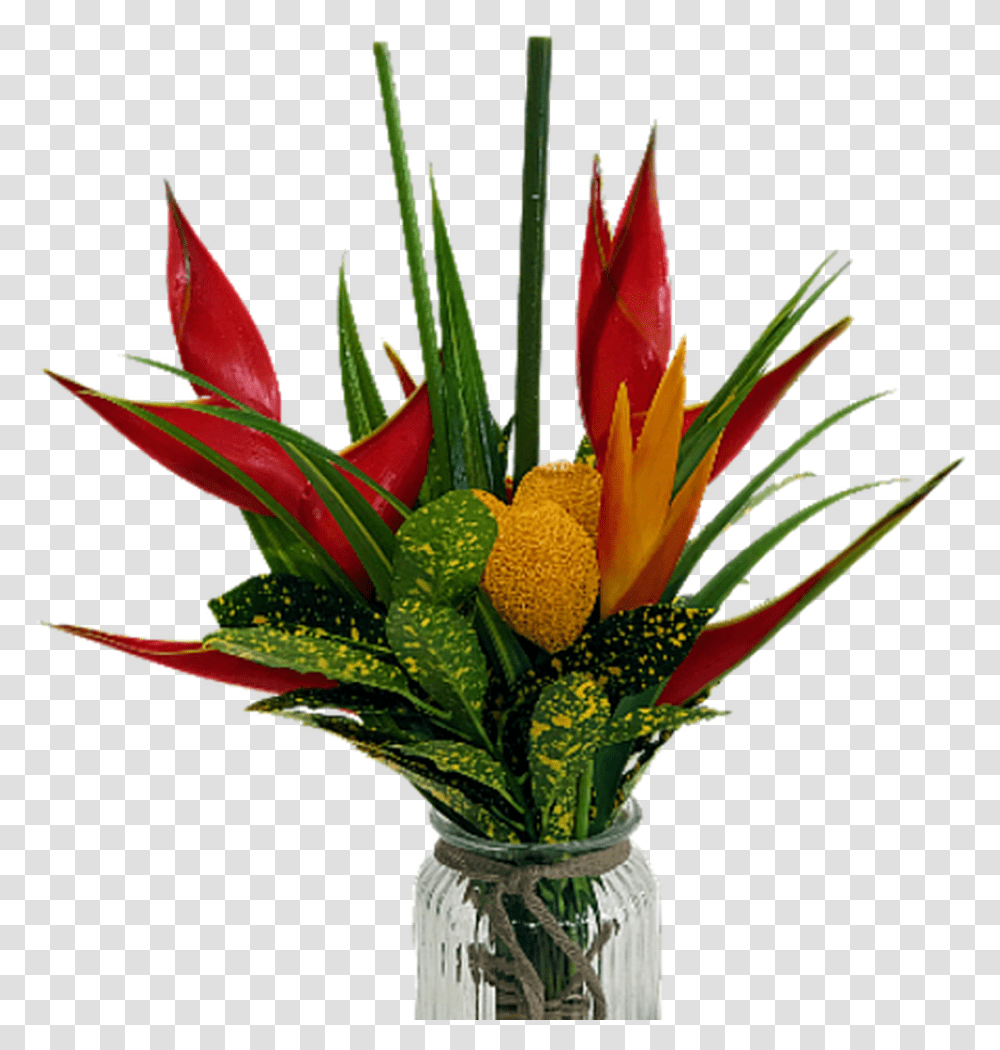 Mini Tropical Centerpieces Bouquet, Plant, Ikebana, Vase Transparent Png