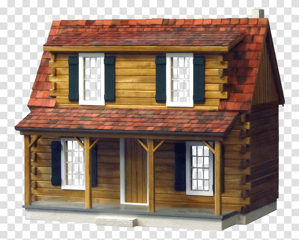 Miniature Dollhouse Log Cabins, Housing, Building, Cottage, Shelter Transparent Png