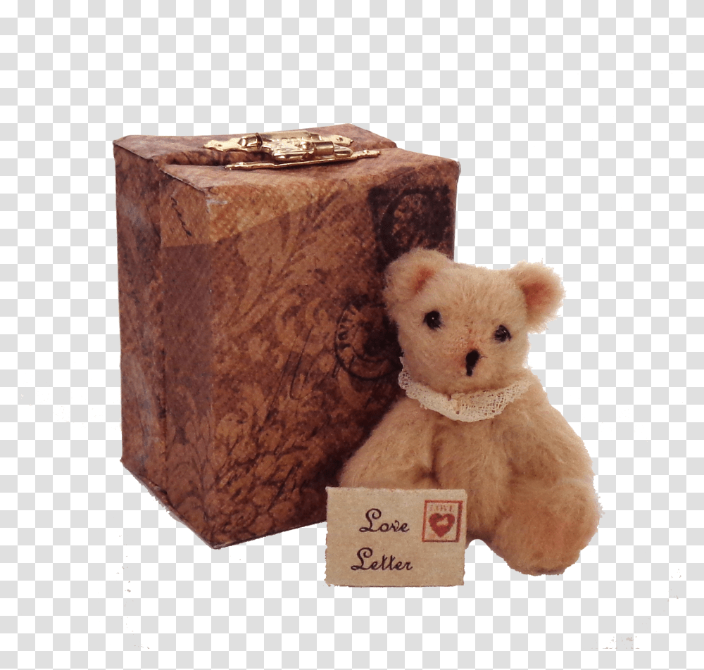 Miniature Jewel Box Bear Love Letter Teddy Bear, Toy, Plush, Furniture Transparent Png