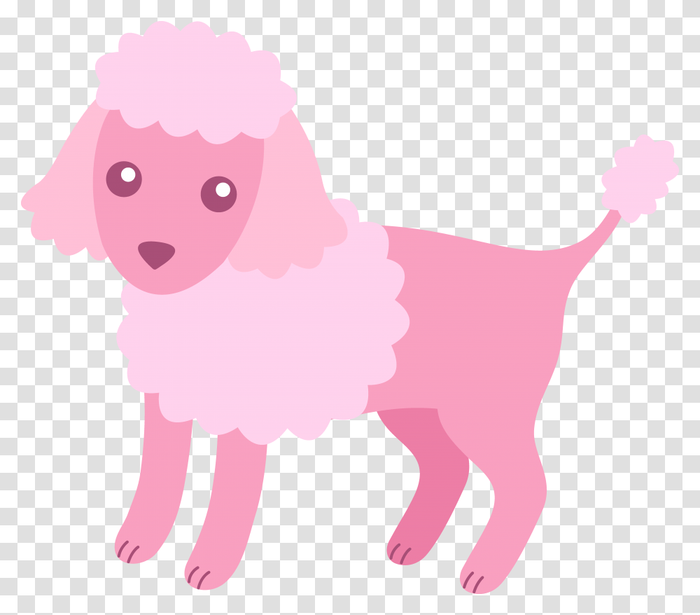 Мультяшная собачка с розовым