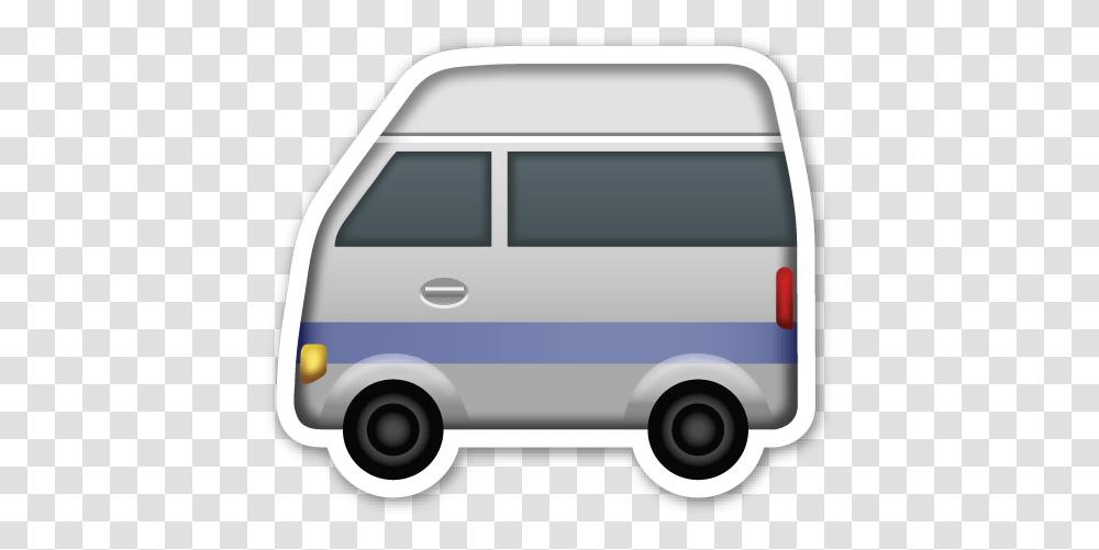 Minibus Emoji Smiley Stickers Ambulance Emoji, Van, Vehicle, Transportation, Caravan Transparent Png