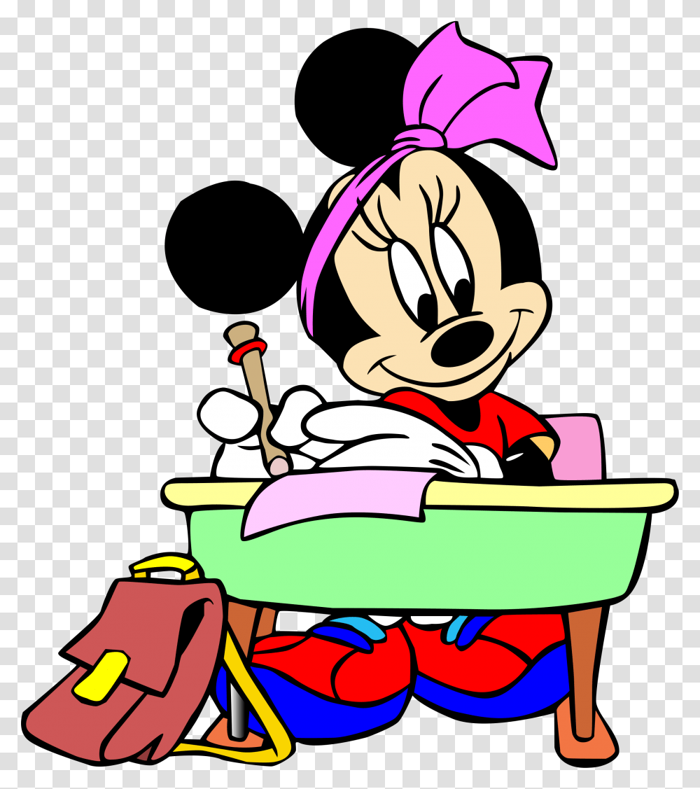 Minie Mouse 04 By Convitex Minnie Mouse Schule Clipart, Washing, Performer, Reading, Doodle Transparent Png