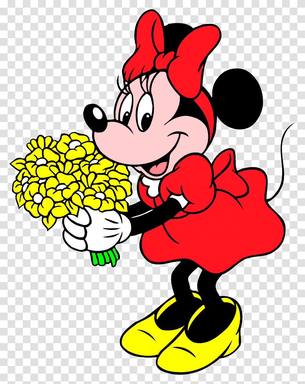 Minie Mouse 07 By Convitex Black And White Disney Characters, Hand, Plant Transparent Png