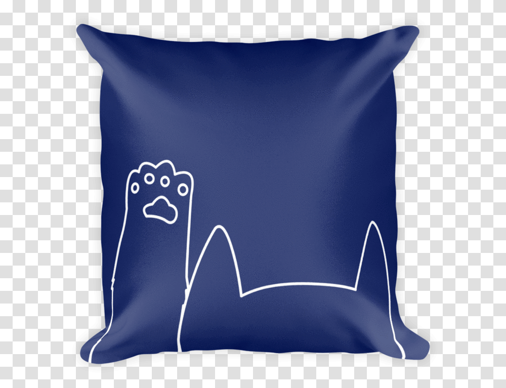 Minimalist Cat Vibrant Soft And Stylish Square Pillows Grey Square Pillow, Cushion Transparent Png