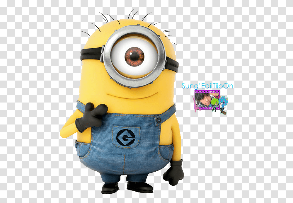 Minion Amp Mike Download Minion With Middle Finger, Person, Human, Astronaut, Toy Transparent Png