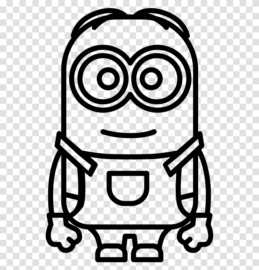Minion Clipart Black And White, Doodle, Drawing, Stencil, Sport Transparent Png