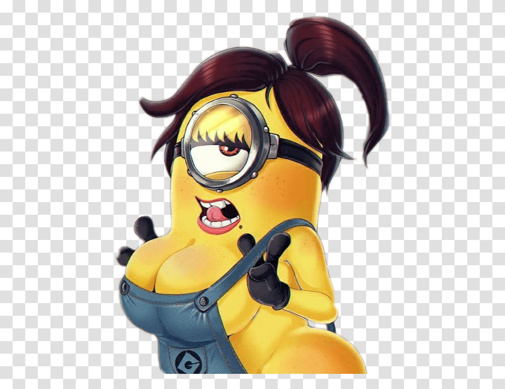 Minion Lady Sexy Banana Thicc Mmm Moans Pleasedontkillme Christian Moms Against Dabbing, Helmet, Dish, Meal Transparent Png