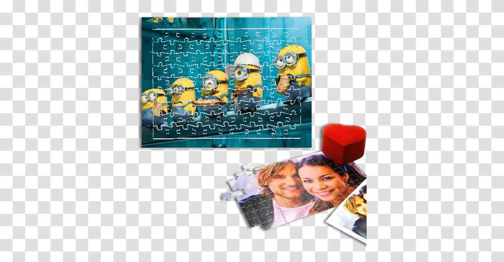 Minion Puzzle Dikdrtgen Puzzle Minion Puzzle Minions Lunch On A Skyscraper, Person, Advertisement, Poster, Toy Transparent Png