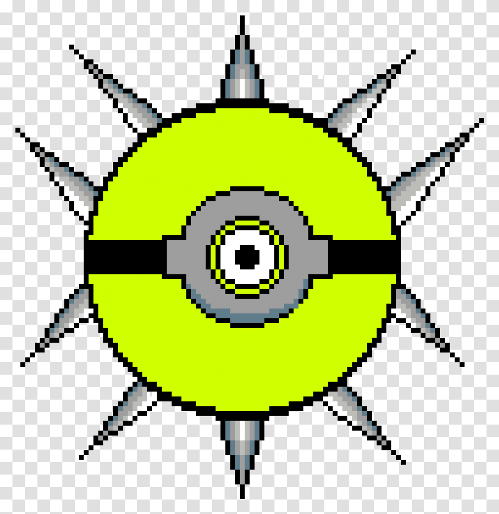 Minions Ball Of Death Pixel Art Circle, Compass Transparent Png