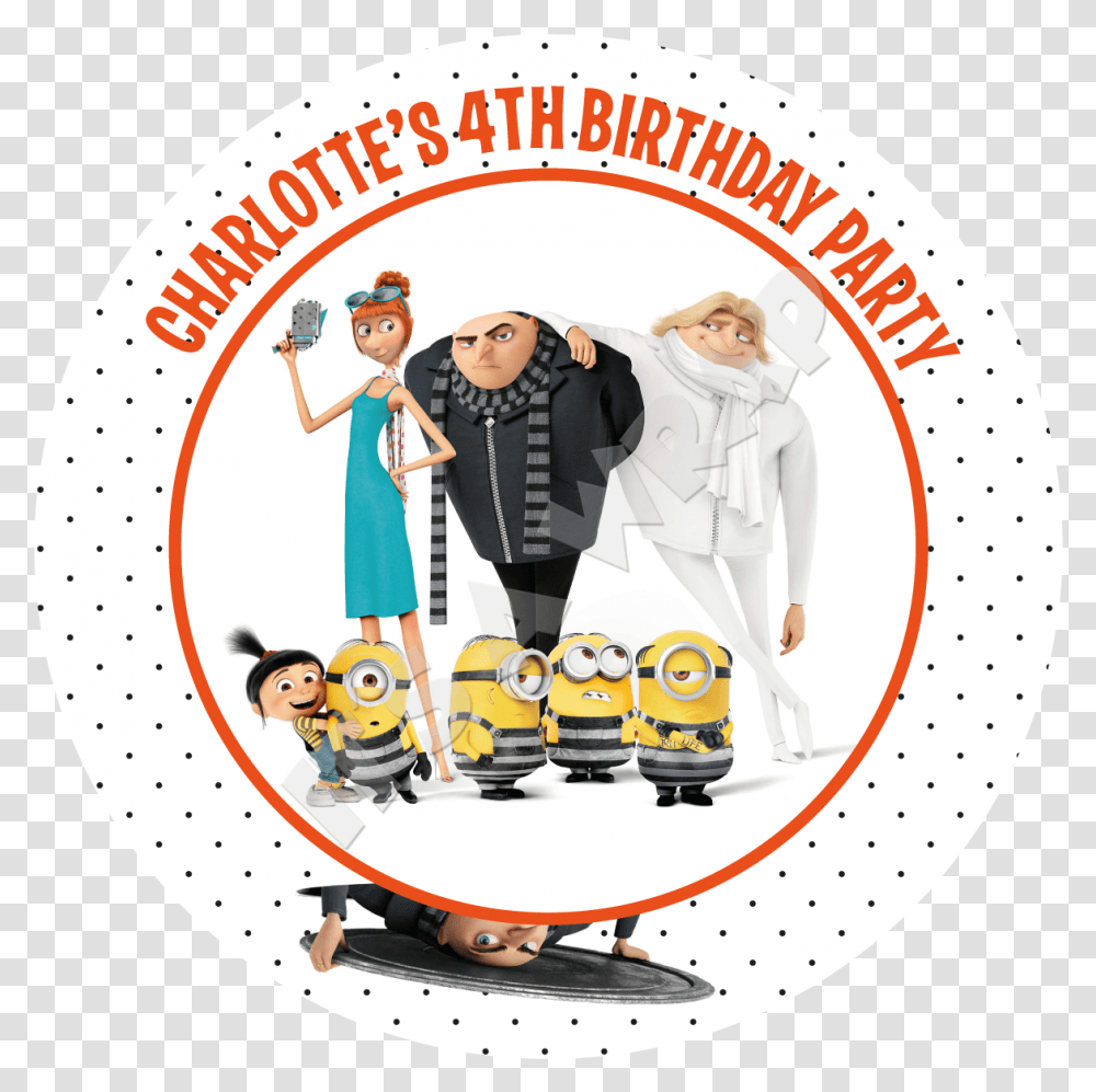 Minions Despicable Me Party Box Stickers Despicable Me 5 Release Date, Person, Costume, Label Transparent Png