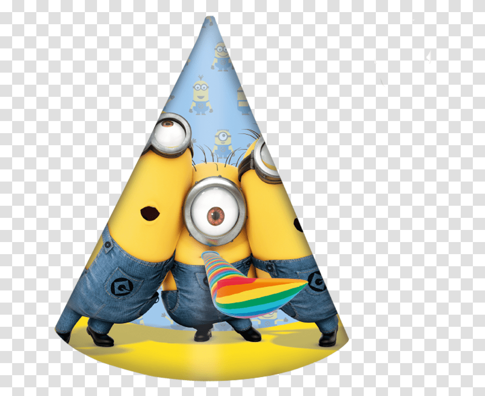 Minions Party Hats Party Hat Minion, Clothing, Apparel, Cone, Toy Transparent Png