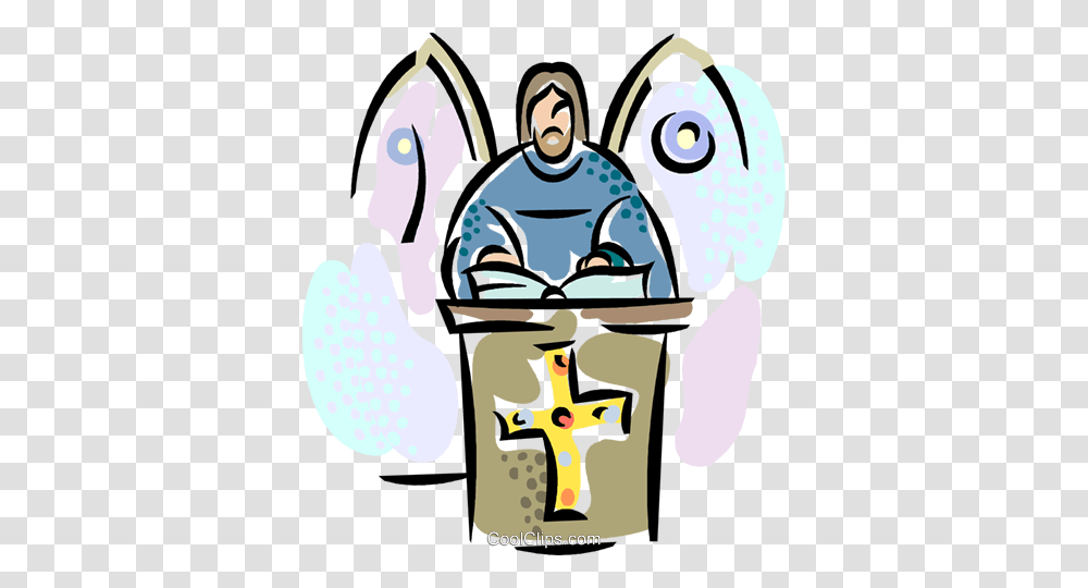 Minister Giving Sunday Mass Royalty Free Vector Clip Art, Performer, Doodle, Drawing, Crowd Transparent Png