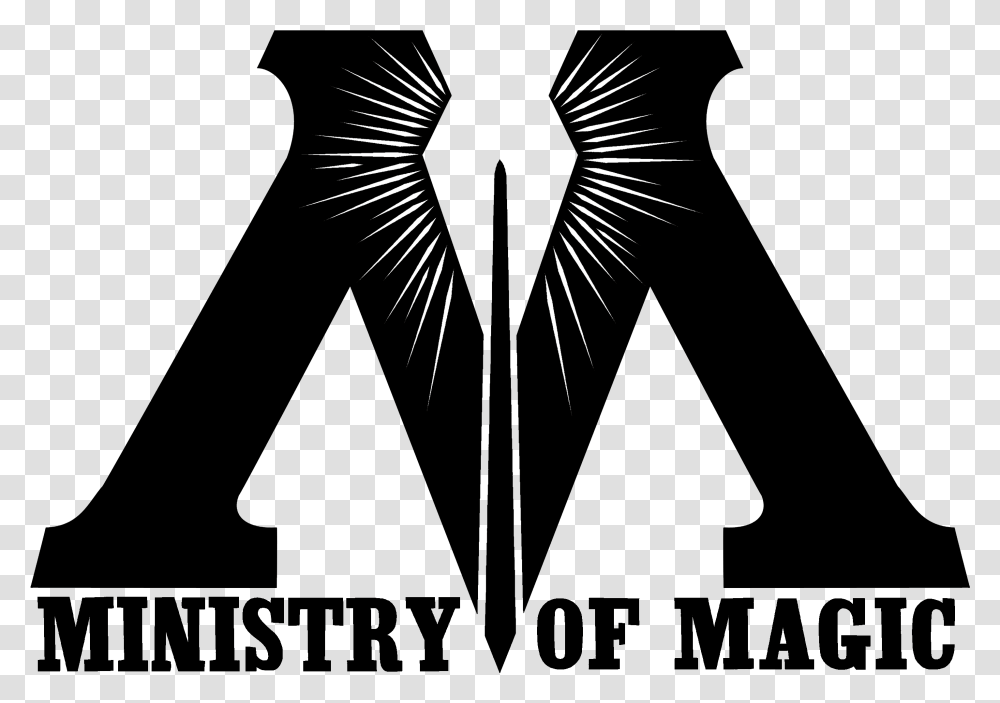 Ministry Of Magic Harry Potter Logo, Silhouette, Bow, Flower, Plant Transparent Png