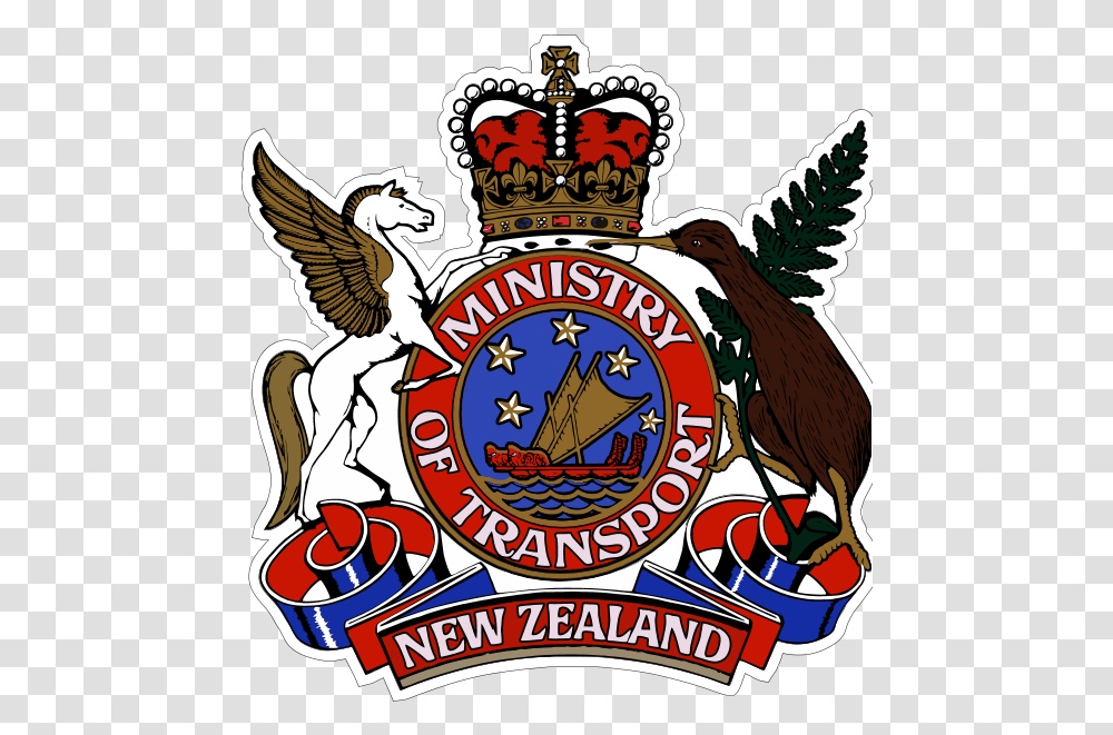 Ministry Of Transport New Zealand Ministry Of Transport Nz Logo, Symbol, Trademark, Emblem, Bird Transparent Png