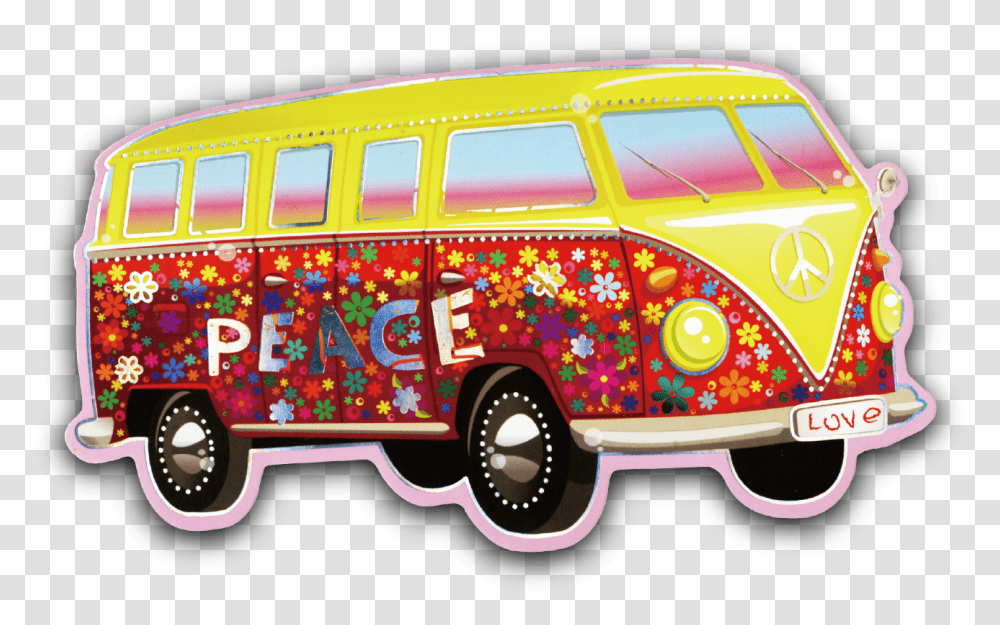 Minivan Clipart Vintage Van Vw Hippie Bus, Minibus, Vehicle, Transportation, Fire Truck Transparent Png