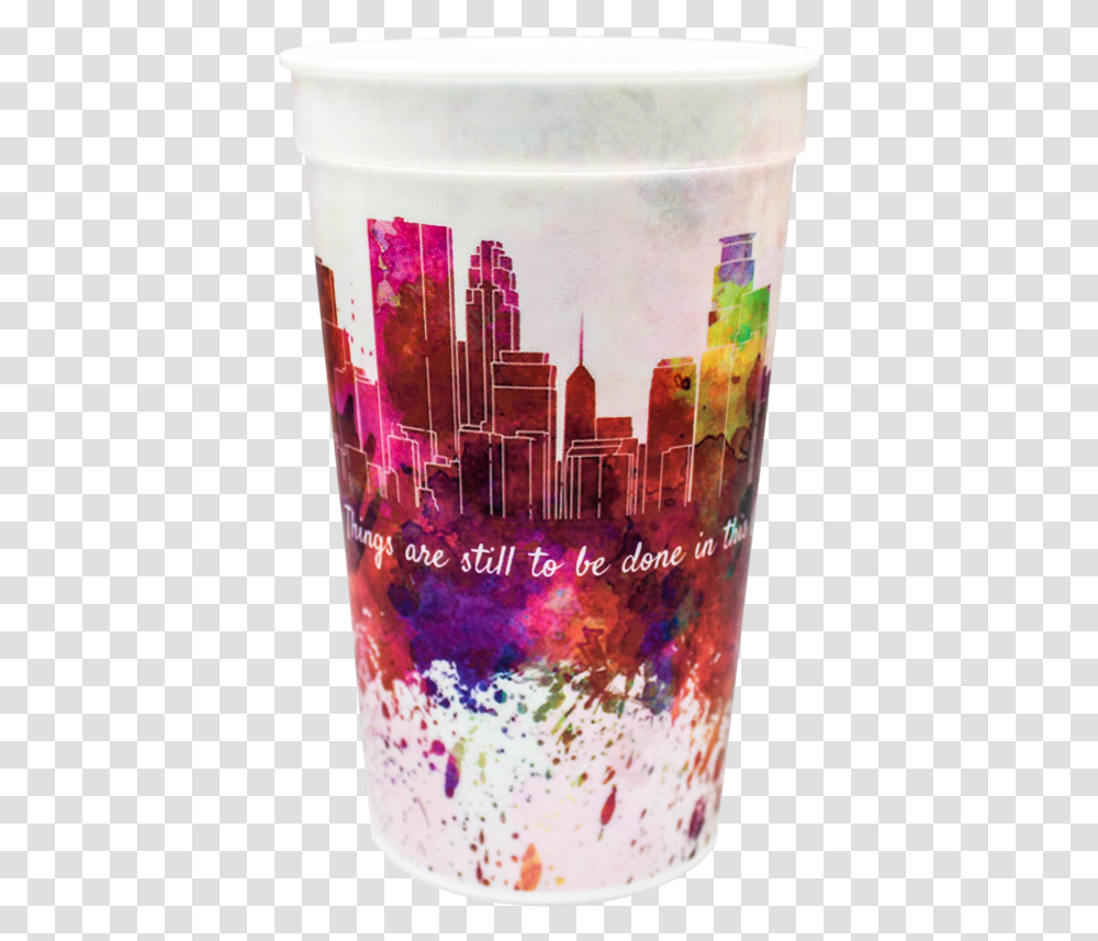 Minneapolis Skyline In Watercolor Background, Paint Container, Modern Art, Dye Transparent Png
