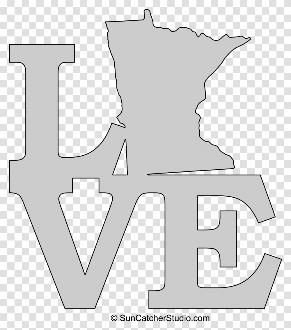 Minnesota Love Map Outline Scroll Saw Pattern Shape Scroll Saw Patterns Minnesota, Alphabet, Word Transparent Png
