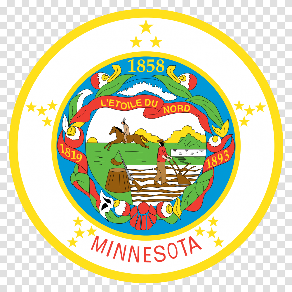 Minnesota State Seal Minnesota State Flag, Logo, Label Transparent Png