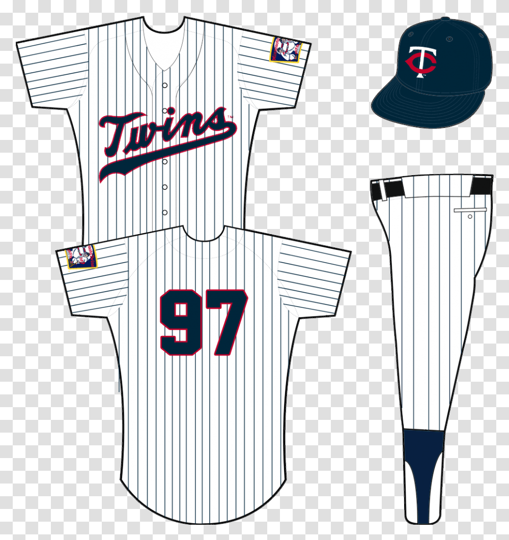 Minnesota Twins Home Uniform For Baseball, Clothing, Apparel, Shirt, Jersey Transparent Png