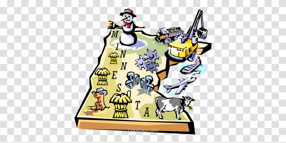 Minnesota Vignette Map Royalty Free Vector Clip Art Illustration, Dog, Cow, Comics, Book Transparent Png