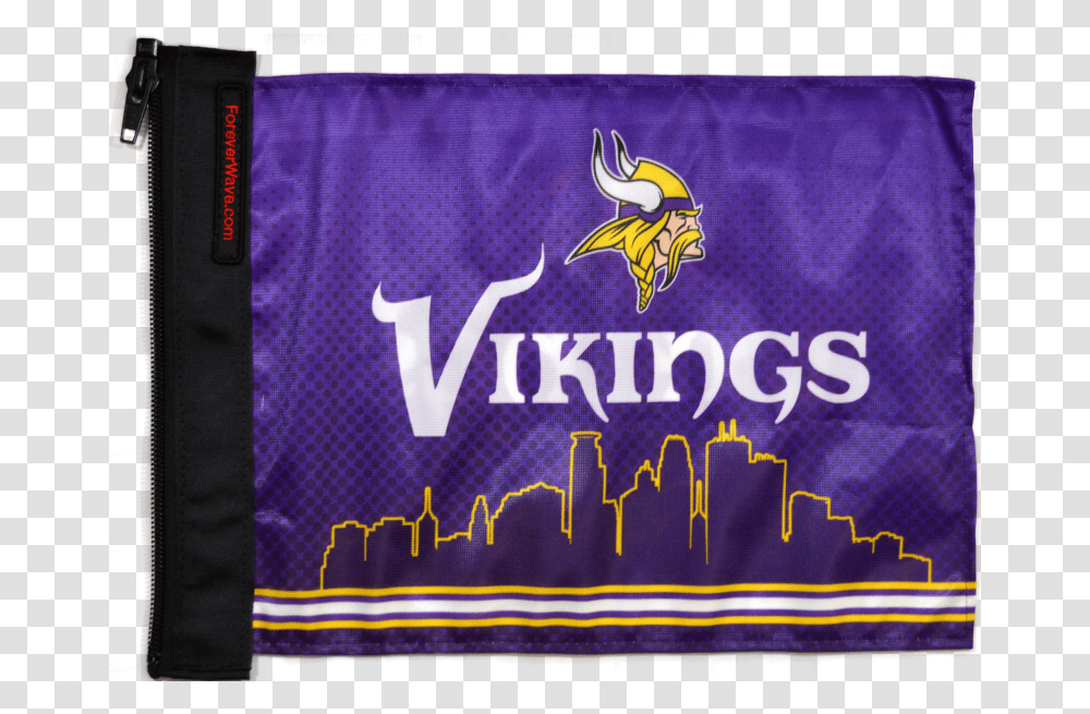 Minnesota Vikings Flag Bag, Text, Banner, Clothing, Apparel Transparent Png